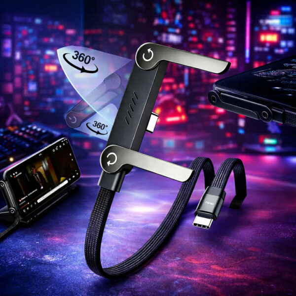 Kabel z podstawką na telefon 240w